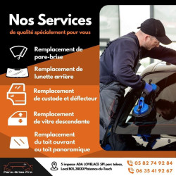 Réparation de pare-brise et changement de toutes les vitres auto  